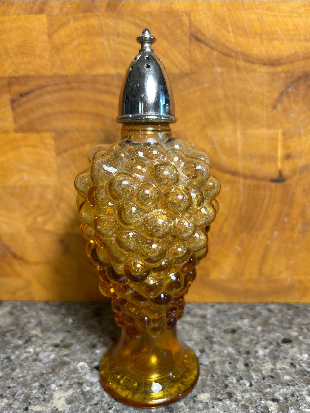 N Gori Seltando Vintage glass grape made in Italy salt or pepper bottle